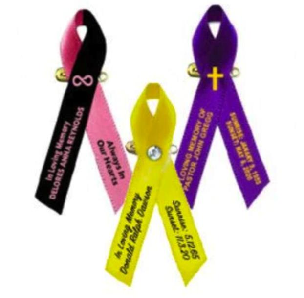 Purple and Yellow Awareness Ribbons | Lapel Pins