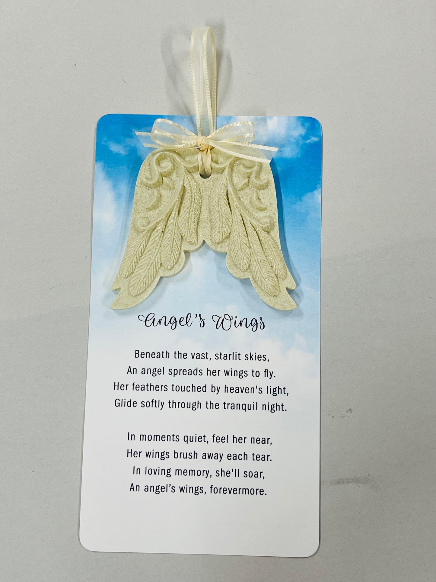 Angel's Wings Memorial Charm and Card