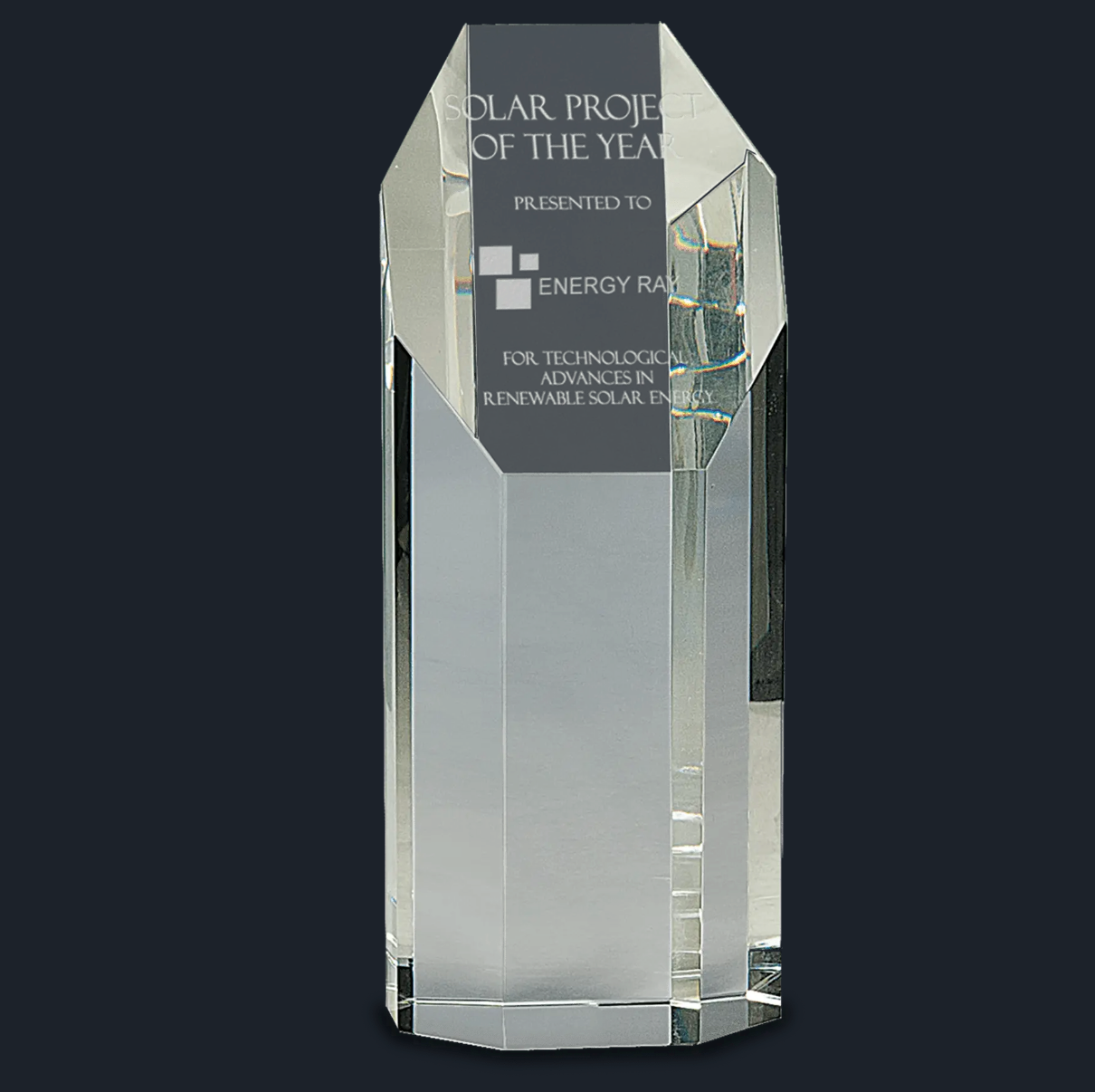 Clear Crystal Octagon Tower