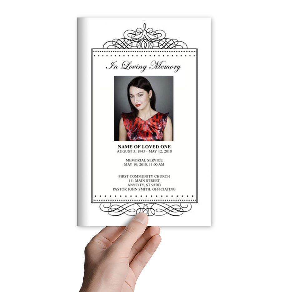 Accent Funeral Program Template - The Funeral Program Site
