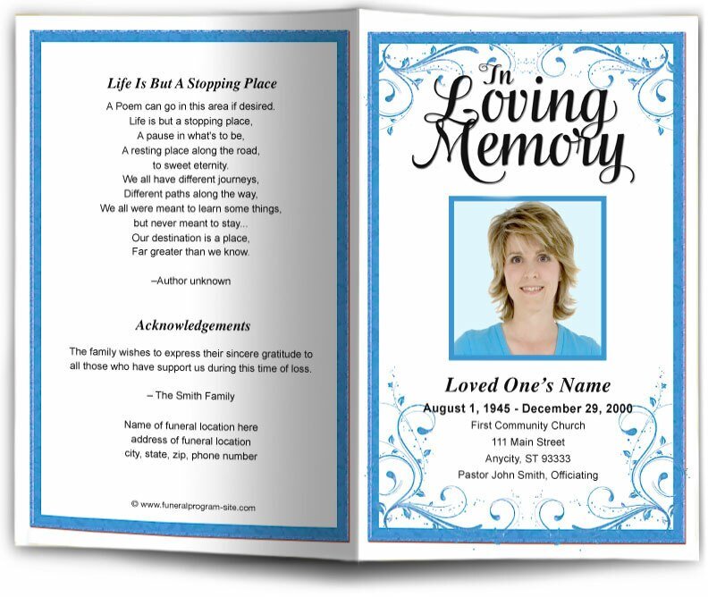 Affinity Funeral Program Template - The Funeral Program Site