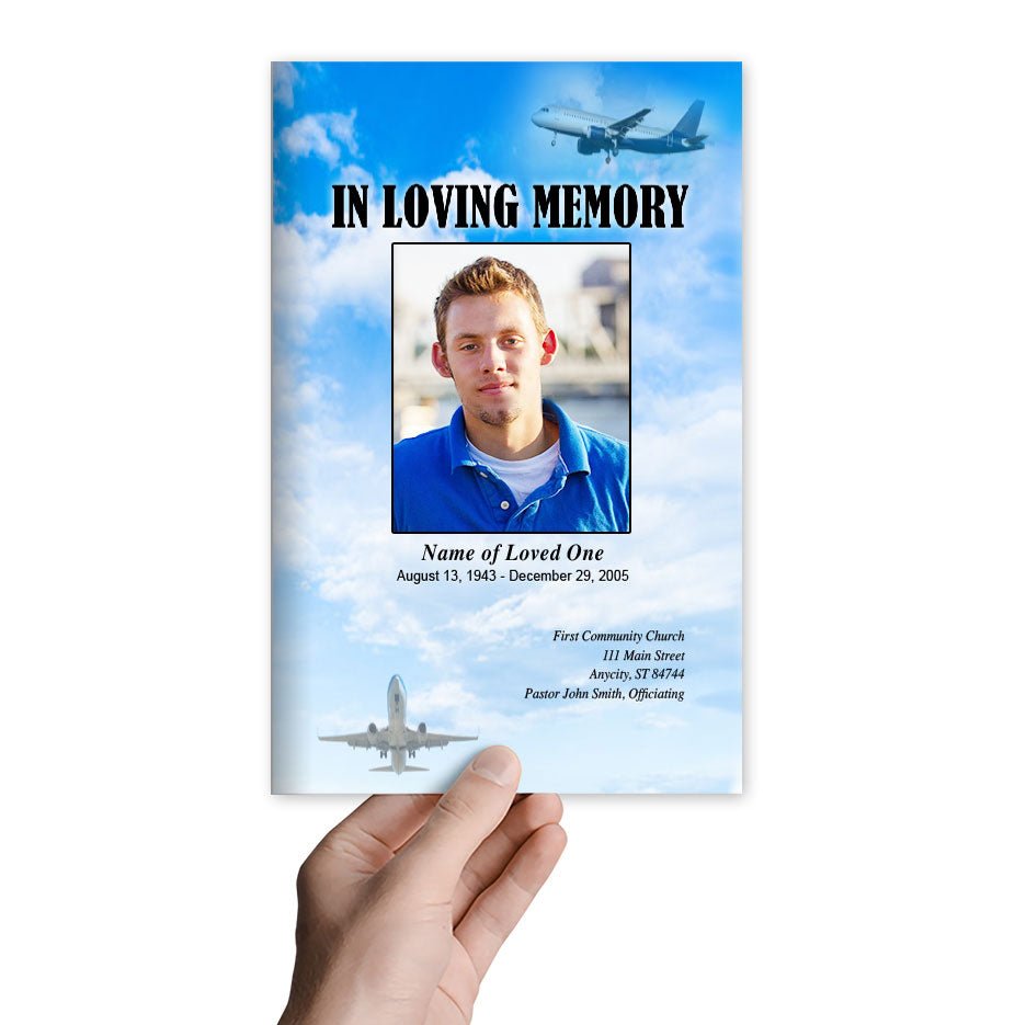Airplane Funeral Program Template - The Funeral Program Site