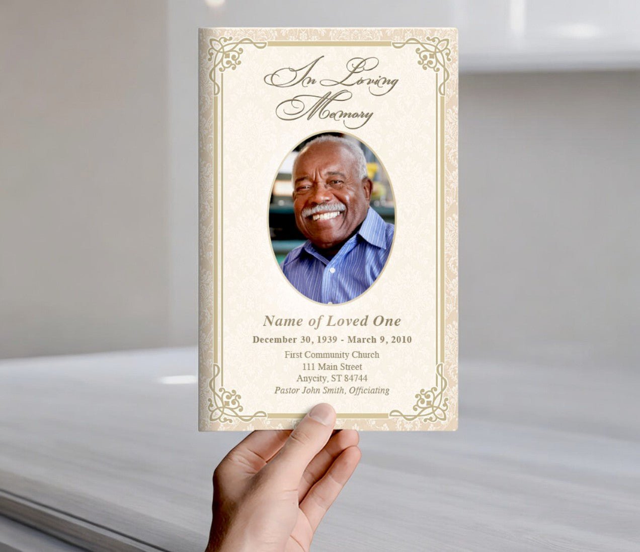 Alexandria Funeral Program Template - The Funeral Program Site