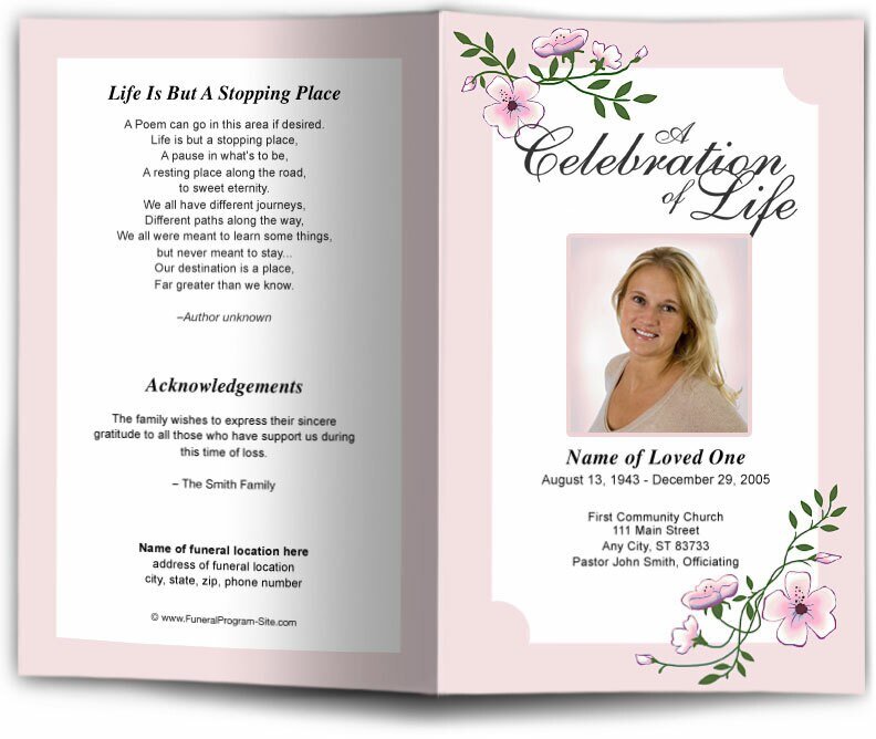Allison Funeral Program Template - The Funeral Program Site