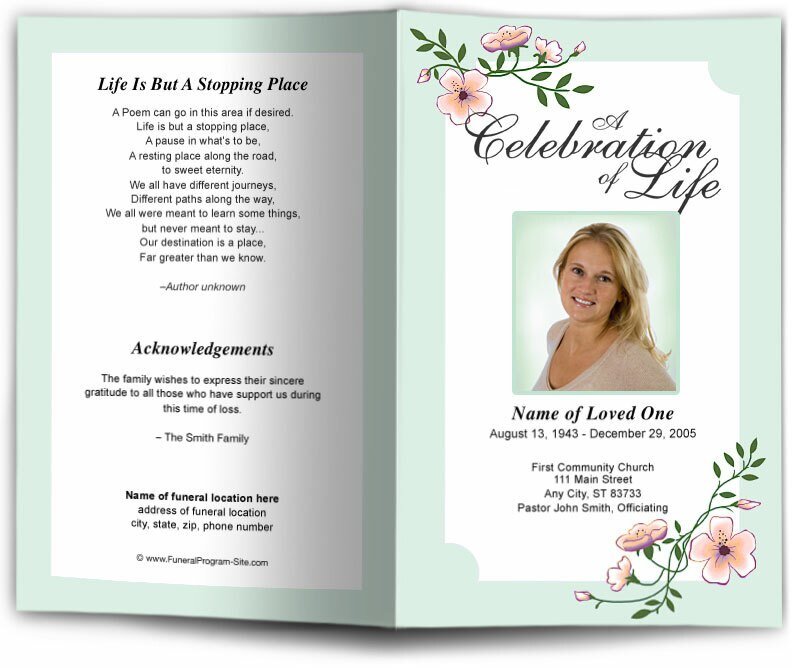 Allison Funeral Program Template - The Funeral Program Site