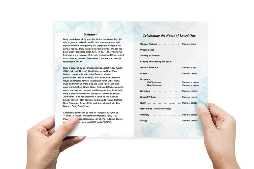 Alumni Funeral Program Template - The Funeral Program Site