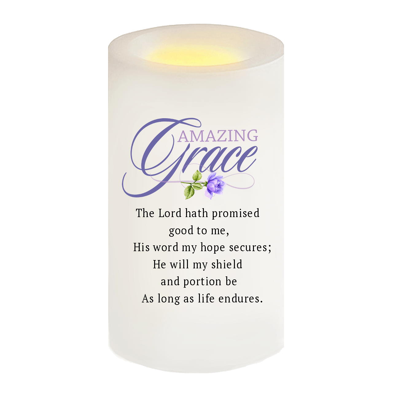 Amazing Grace Bible Verse Candle - Celebrate Prints