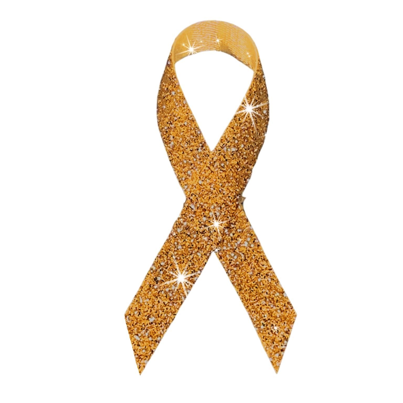Amber Cancer Ribbon, Awareness Ribbons (No Personalization) - Pack of 10 - Celebrate Prints