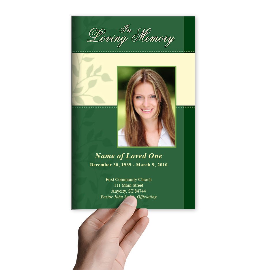 Ambience Funeral Program Template - The Funeral Program Site