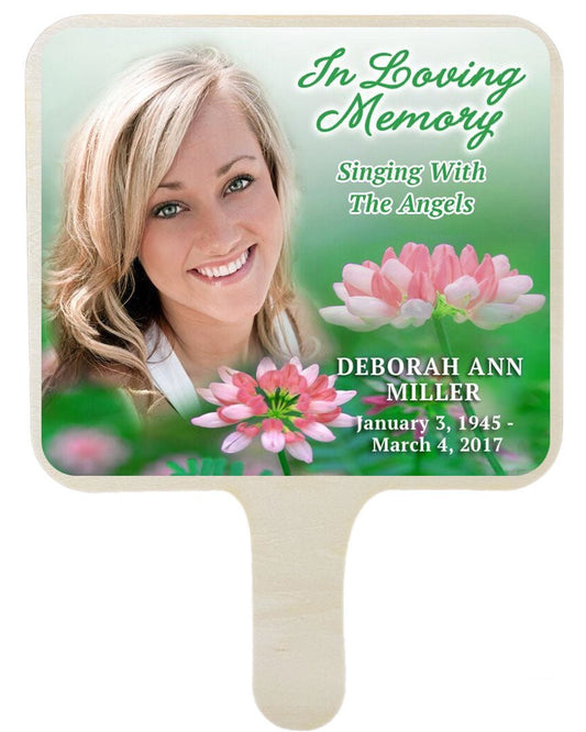 Ambrosia All-In-One Memorial Hand Fan (Pack of 10) - Celebrate Prints