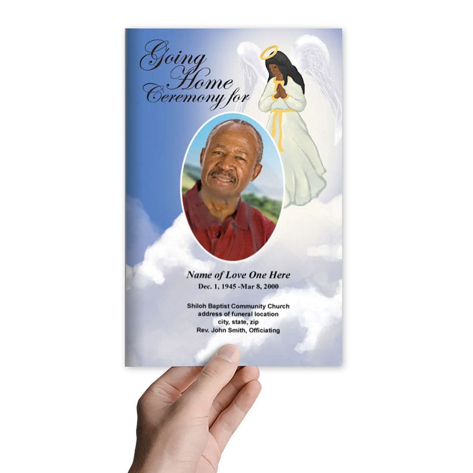 Angel Funeral Program Template - The Funeral Program Site
