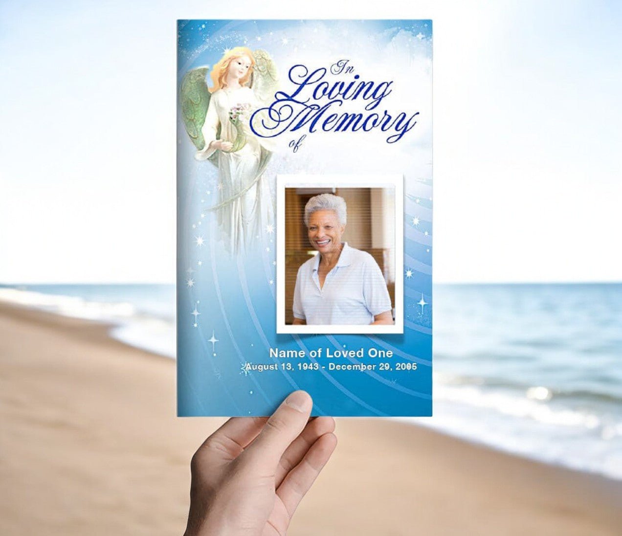 Angelic Funeral Program Template - The Funeral Program Site