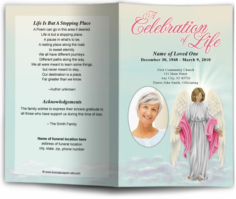 Angelina Funeral Program Template - The Funeral Program Site