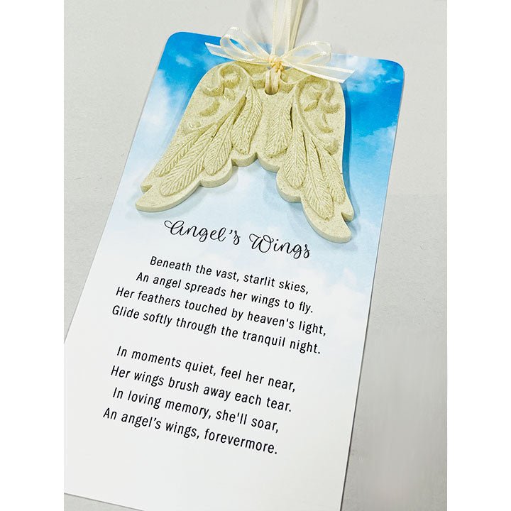 Angel's Wings Memorial Charm and Card - Celebrate Prints