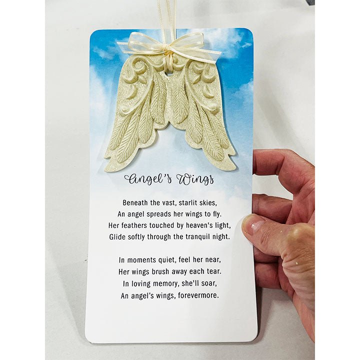 Angel's Wings Memorial Charm and Card - Celebrate Prints