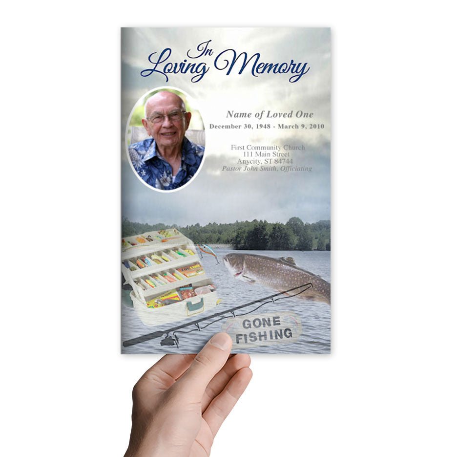 Angler Funeral Program Template - The Funeral Program Site