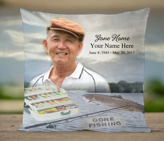 Angler In Loving Memory Toss Pillow - Celebrate Prints