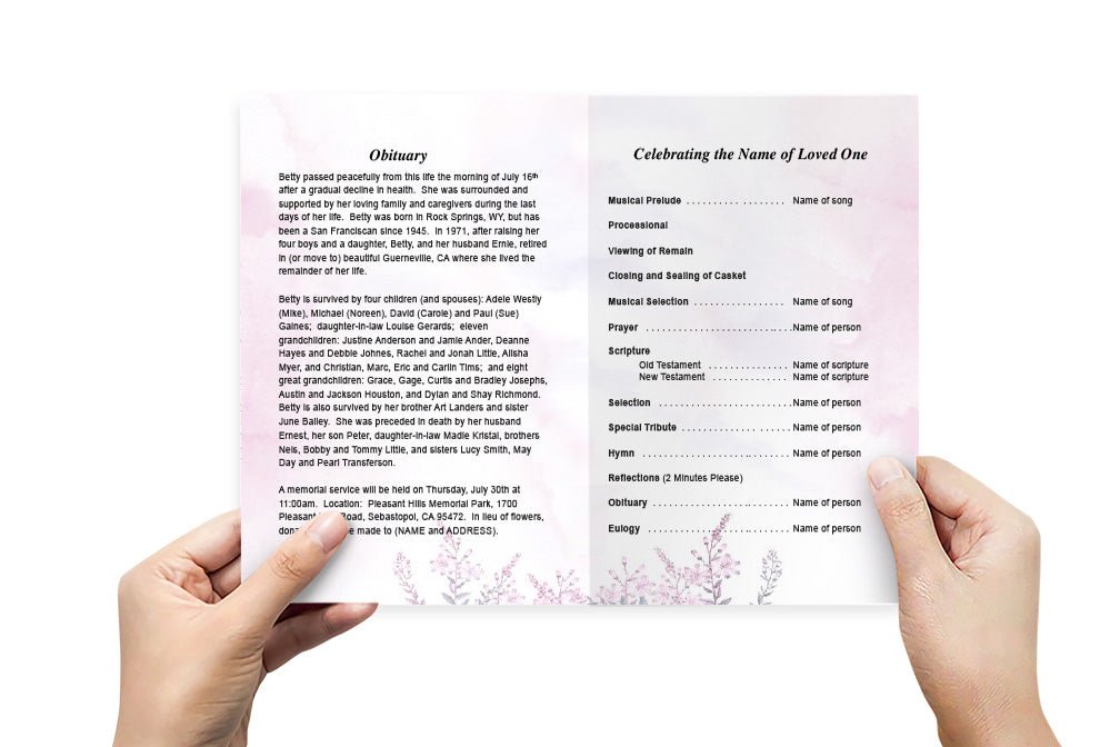 Archway Funeral Program Template - The Funeral Program Site