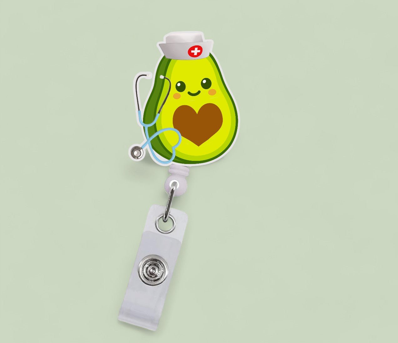 Avacado Nurse Acrylic Badge Reel Holder - Celebrate Prints