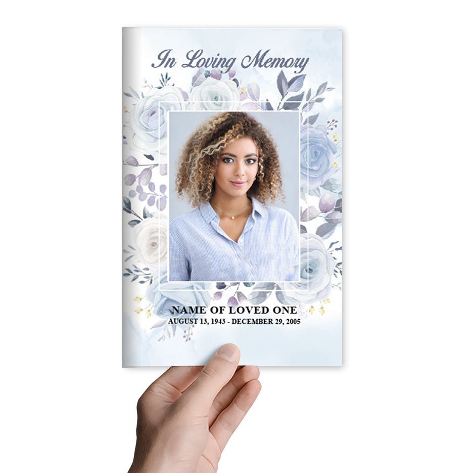 Azure Funeral Program Template - The Funeral Program Site