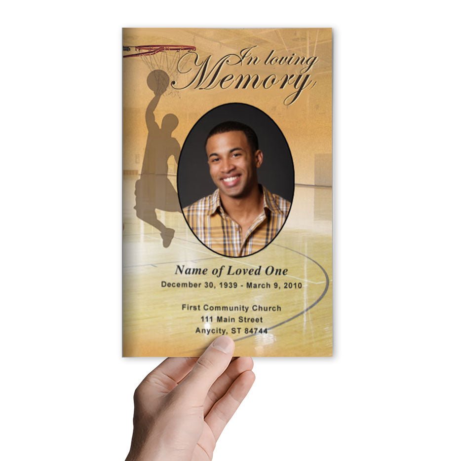 Basketball Funeral Program Template - The Funeral Program Site