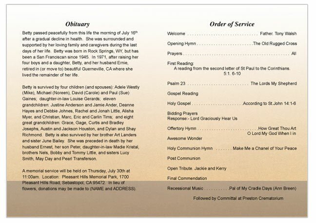 Basketball Funeral Program Template - The Funeral Program Site