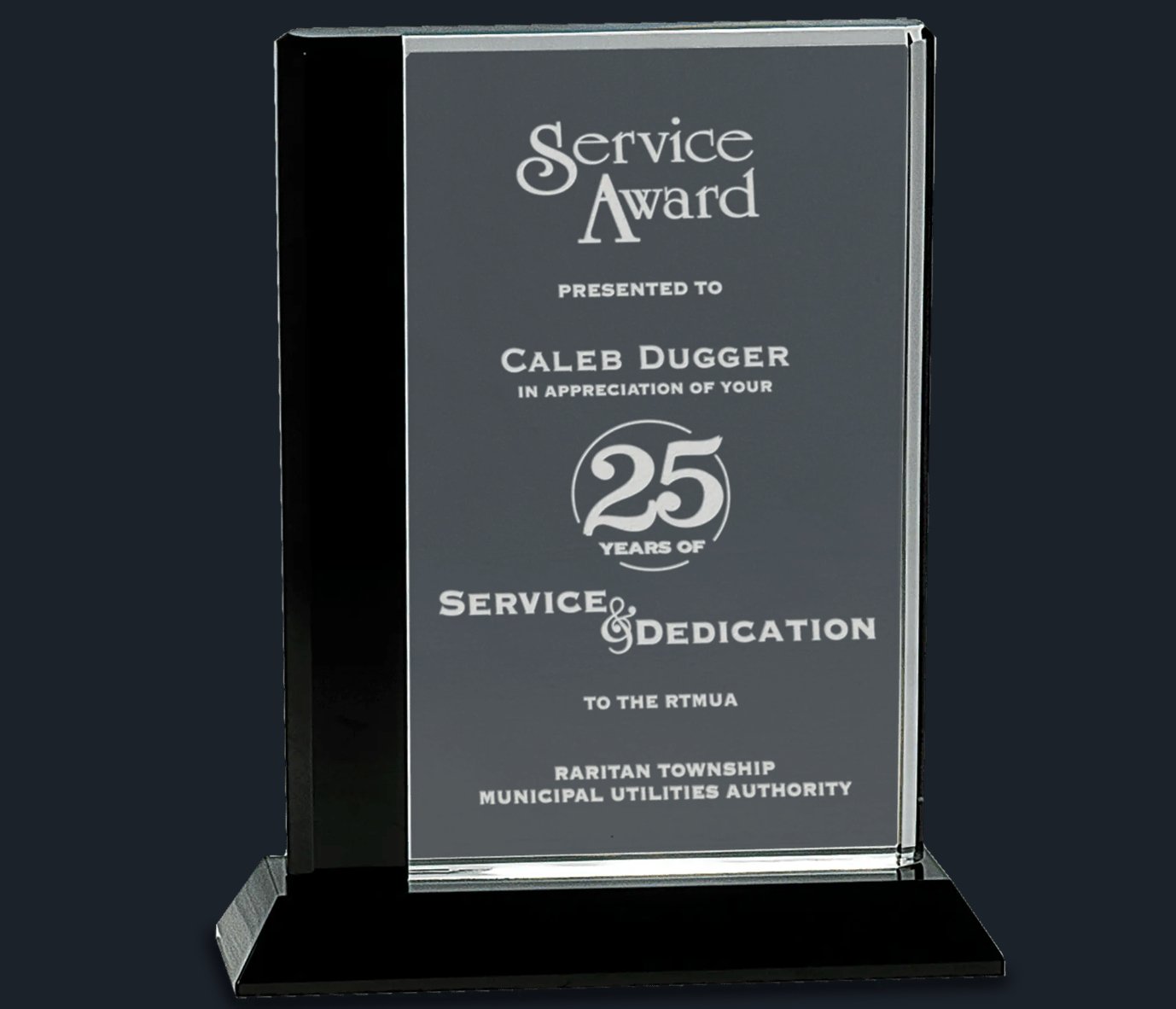 Black Edge Crystal on Black Base - Celebrate Prints