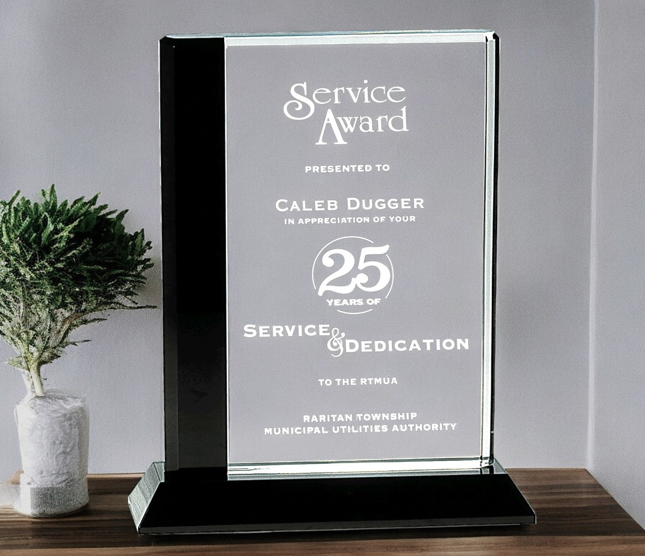 Black Edge Crystal on Black Base - Celebrate Prints