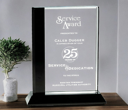 Black Edge Crystal on Black Base - Celebrate Prints