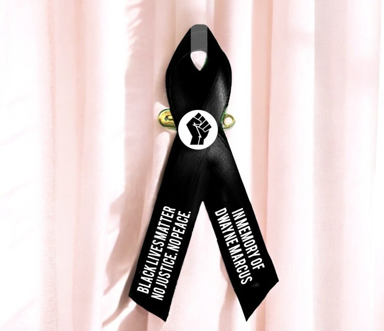 Black Lives Matter Awareness Ribbon (Black) - Pack of 10 - Celebrate Prints