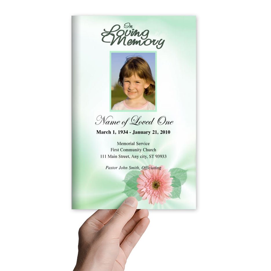 Blossom Funeral Program Template - The Funeral Program Site