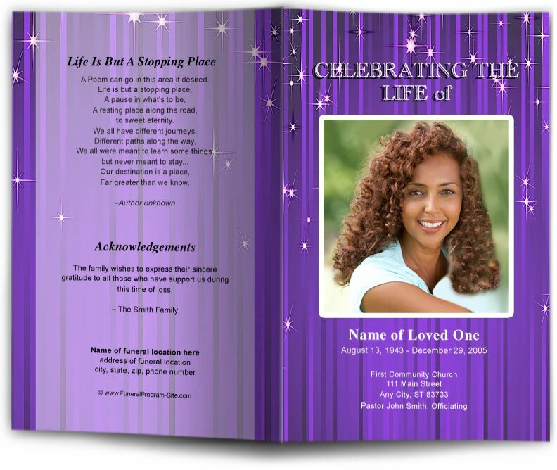 Brilliance Funeral Program Template - The Funeral Program Site