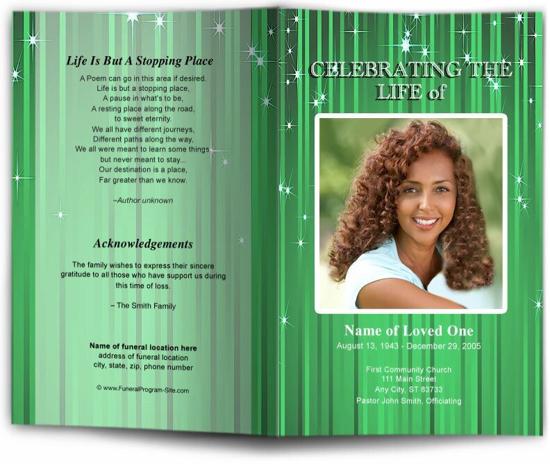 Brilliance Funeral Program Template - The Funeral Program Site
