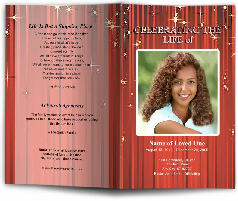Brilliance Funeral Program Template - The Funeral Program Site