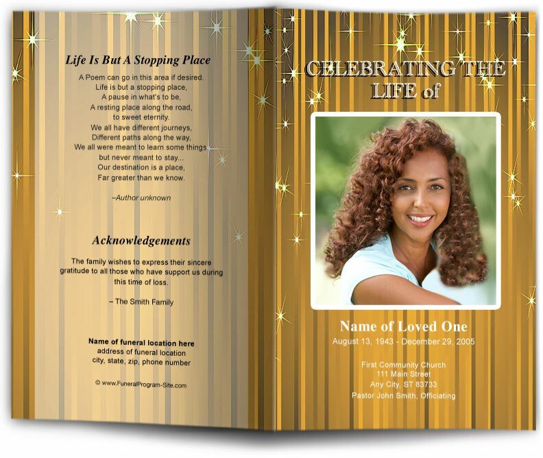 Brilliance Funeral Program Template - The Funeral Program Site