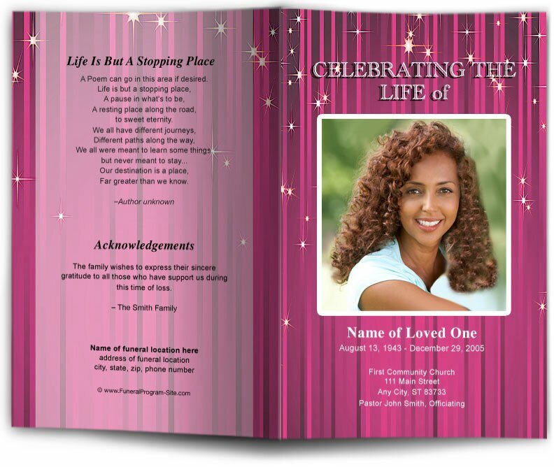 Brilliance Funeral Program Template - The Funeral Program Site