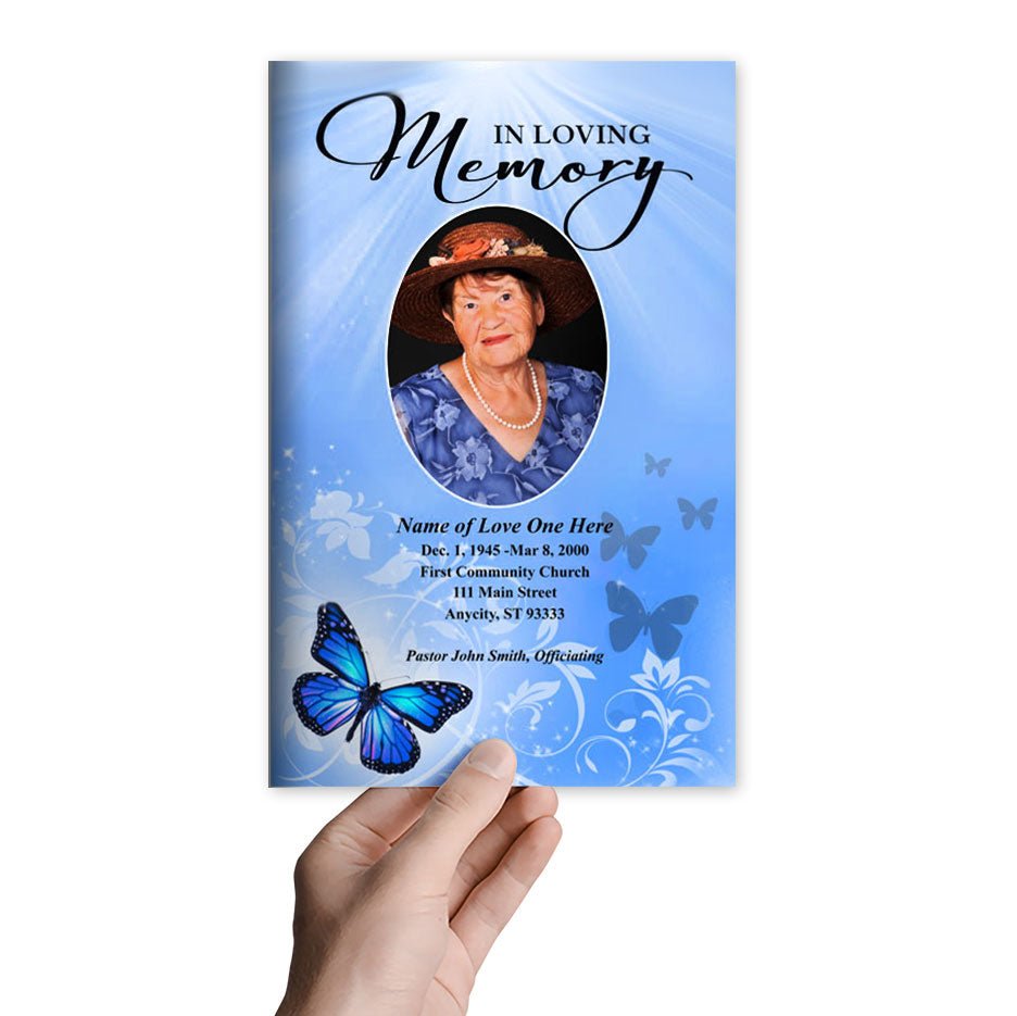 Butterfly Funeral Program Template - The Funeral Program Site