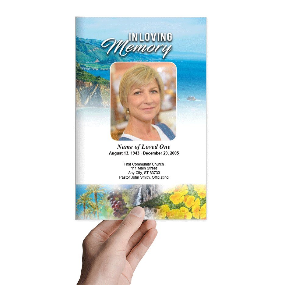 California Funeral Program Template - The Funeral Program Site