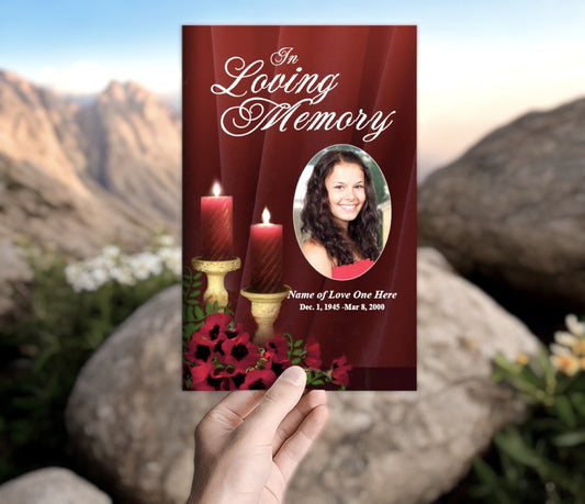 Candlelight Funeral Program Template - The Funeral Program Site