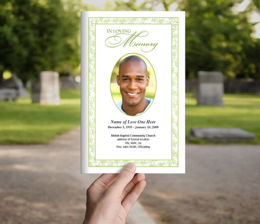 Caramel Funeral Program Template - The Funeral Program Site