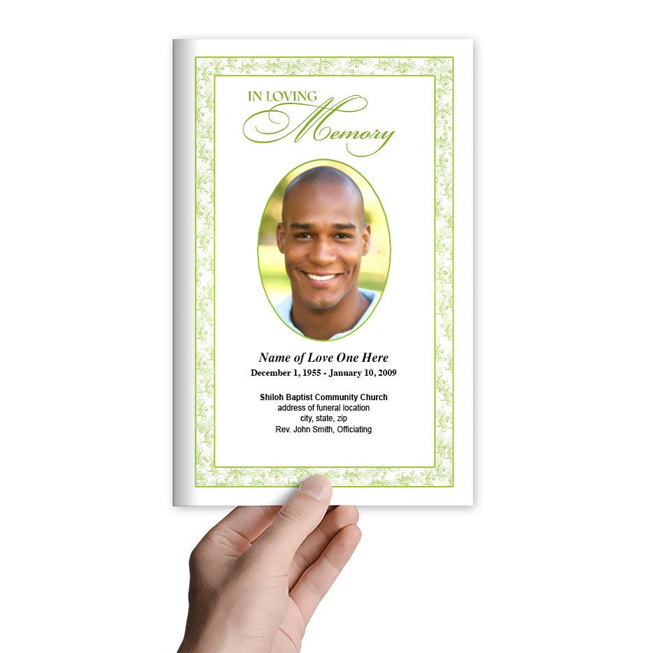 Caramel Funeral Program Template - The Funeral Program Site