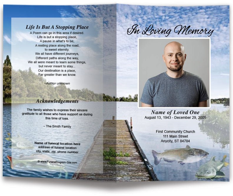 Catfish Funeral Program Template - The Funeral Program Site