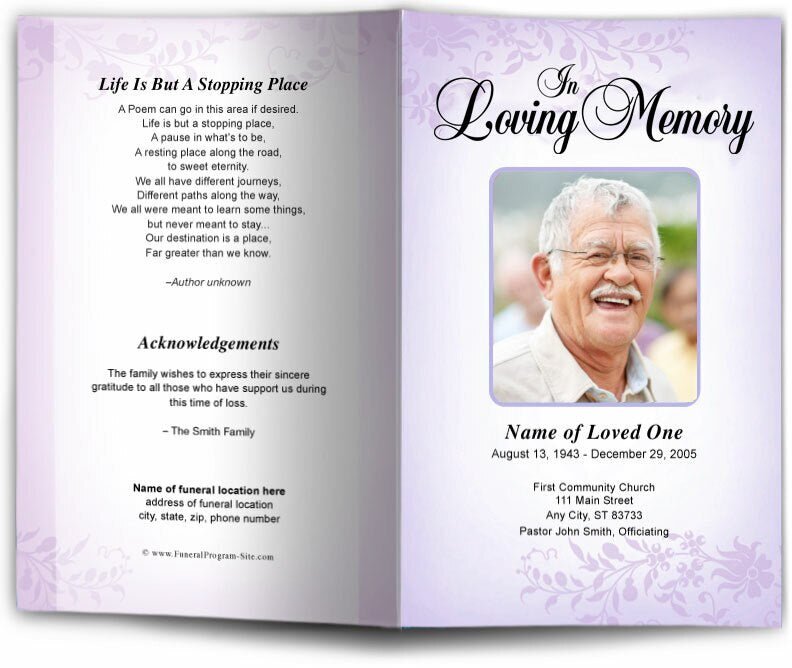 Ceasar Funeral Program Template - The Funeral Program Site