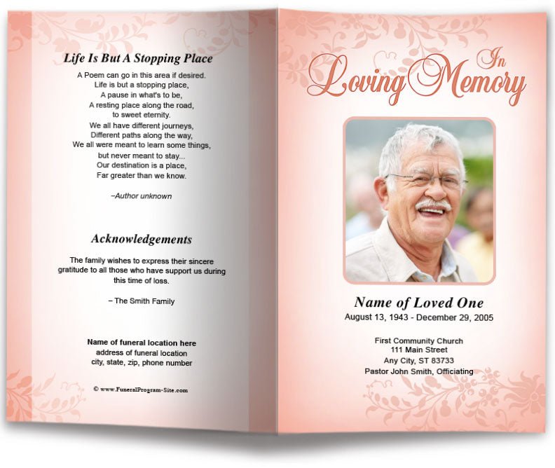 Ceasar Funeral Program Template - The Funeral Program Site