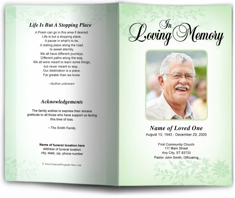 Ceasar Funeral Program Template - The Funeral Program Site