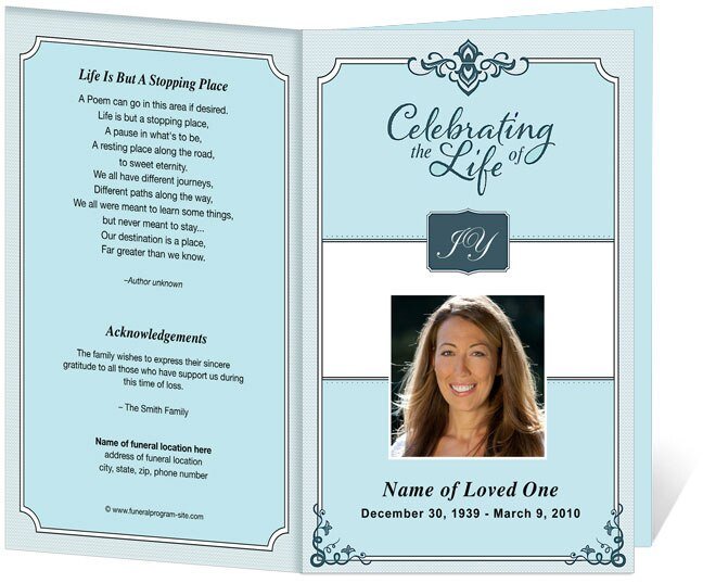 Celebrity Funeral Program Template - The Funeral Program Site