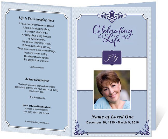 Celebrity Funeral Program Template - The Funeral Program Site