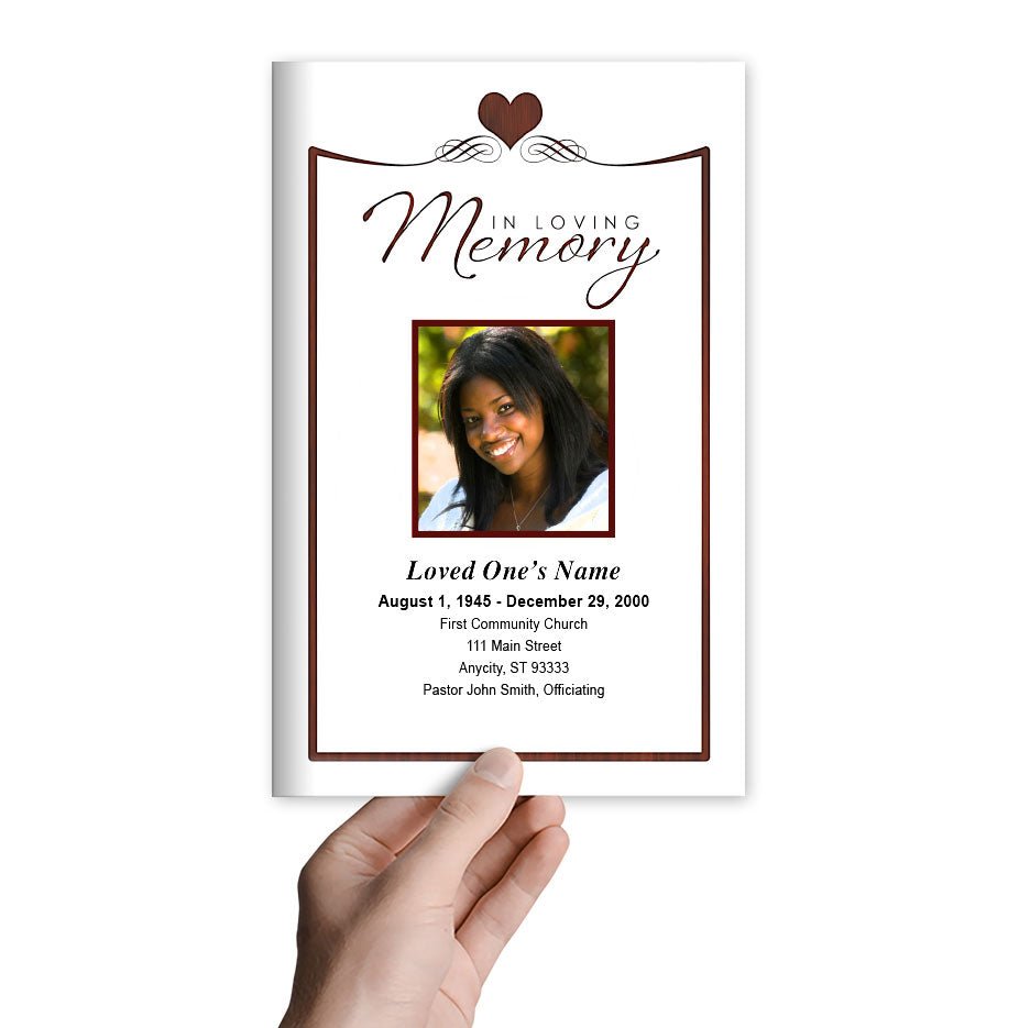 Cherish Funeral Program Template - The Funeral Program Site