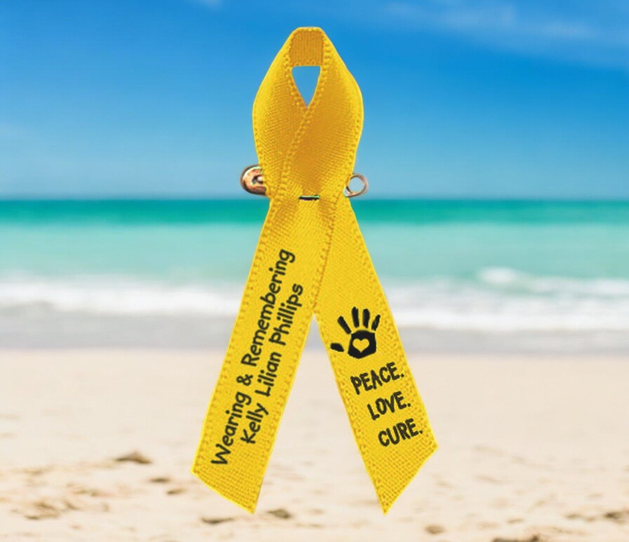 Childhood Cancer Ribbon (Gold) - Pack of 10 - Celebrate Prints