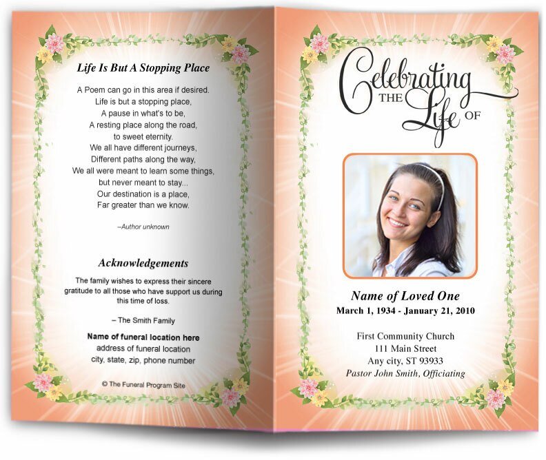 Christie Funeral Program Template - The Funeral Program Site